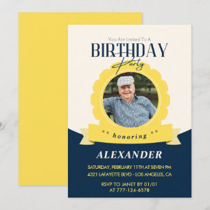 Invitation Moderne Chic anniversaire 83e anniversaire