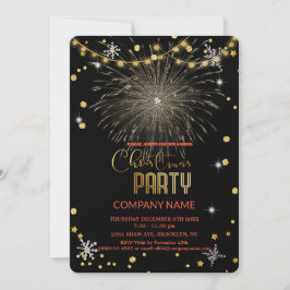 Invitation Moderne Chic Corporate, Décor de Noël