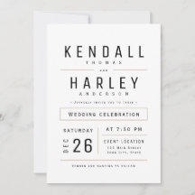Moderne Chic Simple Typographie Mariage photo