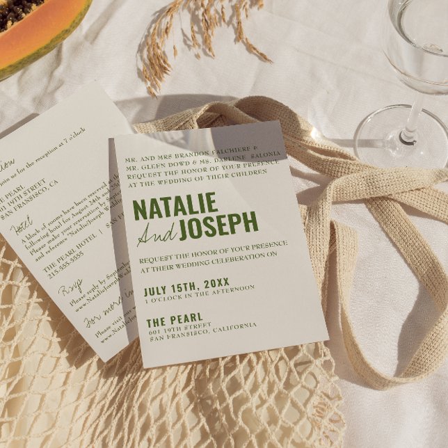 Invitation Moderne Classique Couleur Lumineuse Tout En Un Mar (Créateur téléchargé)