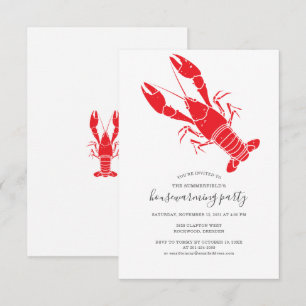 Invitation Moderne Crawfish Boil Fête de réchauffement ménage