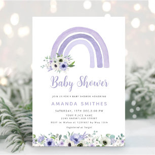 Invitation Moderne Cute Aquarelle Boho Baby shower arc-en-cie