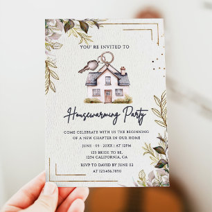 Invitation Moderne Cute New Home Fête de réchauffement de la 