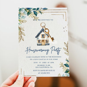 Invitation Moderne Cute New Home Fête de réchauffement de la 
