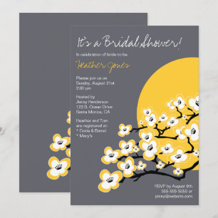 Invitation moderne de Fête de la mariée de fleurs