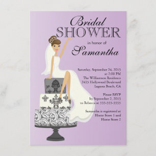 Invitation moderne   de Fête de la mariée de jeune