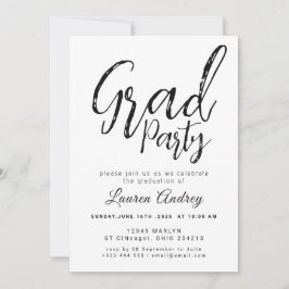 Invitation moderne de fête de remise de diplôme