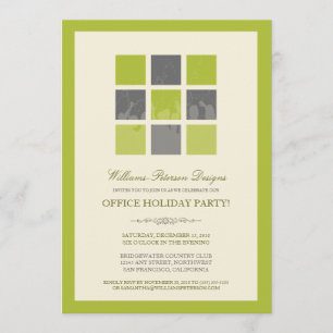 Invitation moderne de fête de vacances de bureau
