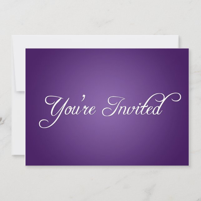 Invitation moderne de fête violette (Devant)