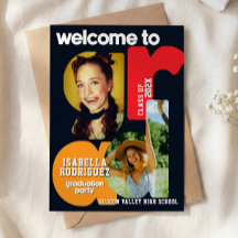 Invitation moderne de fin d'études secondaires