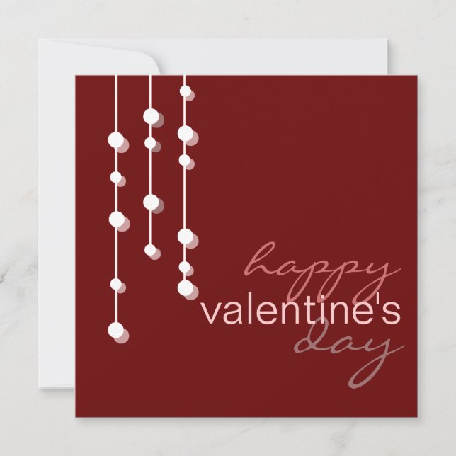Invitation moderne de partie de jour de Valentines (Devant)