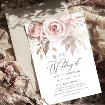 Moderne design tendance Dusty Rose Blush Mariage