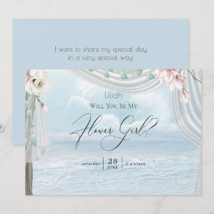 Invitation Moderne Elegant Beach Arbor Be My Flower Girl