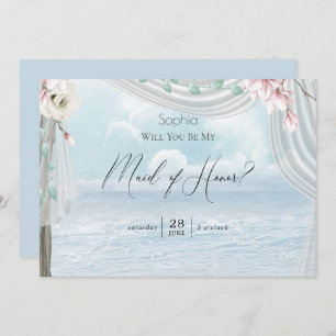 Invitation Moderne Elegant Beach Arbor Be My Maid of Honor