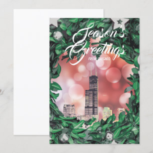 Invitation Moderne Elegant Chicago City Skyline