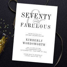 Moderne Élégant Soixante-dix ans et Incroyable 70e