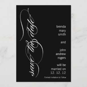 Invitation Moderne Enregistrer la date Annonce 5 x 7 pouces