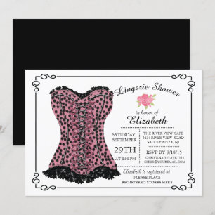 Invitation moderne et d'amusement de lingerie de