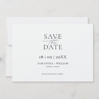 Invitation Moderne et Élégant Simple Enregistrer la Date