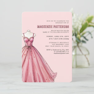 Invitation Moderne Fashion School Fashion Designer Graduation