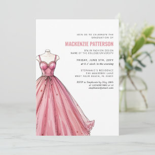 Invitation Moderne Fashion School Fashion Designer Graduation