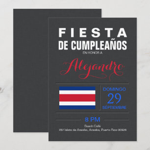 Invitation Moderne : Fête Costa Rica