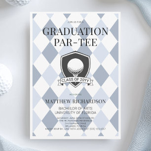 Invitation Moderne Fête de Remise de Diplôme de Golf de Style