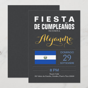 Invitation Moderne : Fête El Salvador