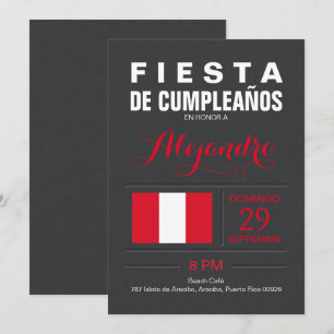 Invitation Moderne : Fête Péruvienne