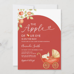 Invitation Moderne Fleur de pomme de notre œil Baby Shower