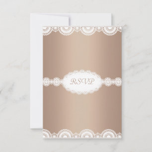 INVITATION MODERNE GOLD LACE ENGAGEMENT PARTI RSVP