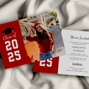 Invitation Moderne Grad Photo Graduation 2025 Party