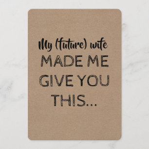 Invitation Moderne GROOMSMAN BEST MAN Funny Proposition
