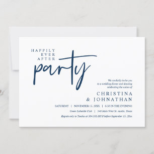 Invitation Moderne Heureux Jamais Après Le Dîner Mariage De F