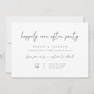Invitation Moderne Heureux Jamais après l'invitation de la fê