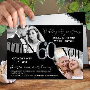 Invitation Moderne Icône 60e Anniversaire de Mariage