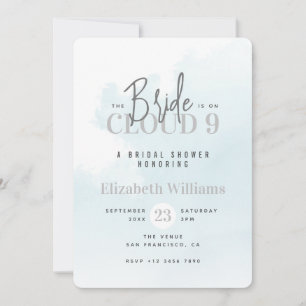 Invitation Moderne La Mariée est sur Cloud Neuf Fête des mari
