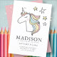 Invitation Moderne mignon Doodle Unicorn Stars Anniversaire (Créateur téléchargé)
