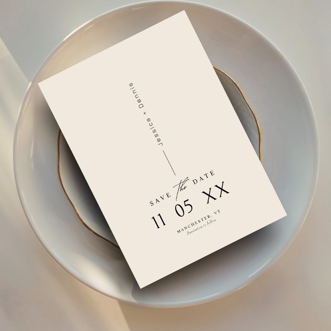 Invitation Moderne minimal élégant script Boho Enregistrer la (Créateur téléchargé)