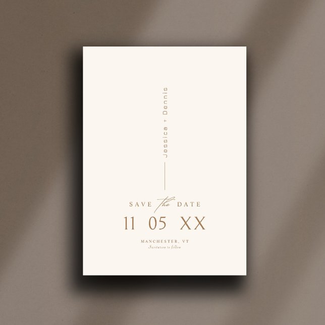 Invitation Moderne minimal élégant script Boho Enregistrer la (Créateur téléchargé)