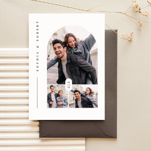 Invitation Moderne minimaliste 3 Mariage photo Collage