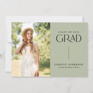 Invitation Moderne minimaliste 3 Photo Graduation Party