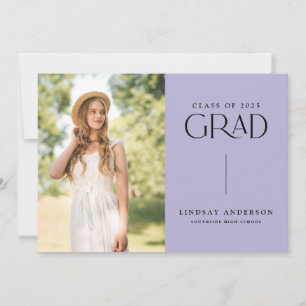 Invitation Moderne minimaliste 3 Photo Graduation Party