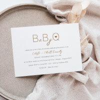 Moderne minimaliste Baby shower barbecue blanc béb
