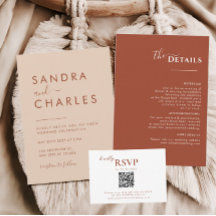 Moderne minimaliste Boho mariage en terre cuite