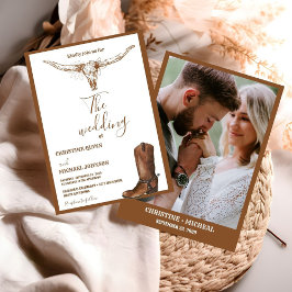 Invitation Moderne minimaliste Boho Western Cowboy Mariage