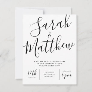 Invitation Moderne minimaliste élégante calligraphie