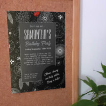 Moderne minimaliste Floral Bleu & Motif violet