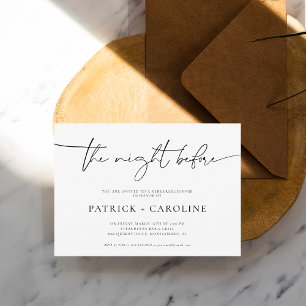 Invitation Moderne Minimaliste La Veille du Dîner de Répéti