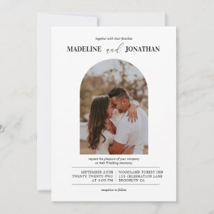 Invitation Moderne minimaliste Mariage d'arche photo